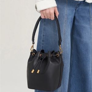 Charles and Keith Drawstring Bucket Bag - Black